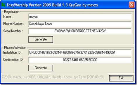 easyworship 2009 keygen freedownload